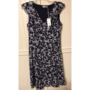 Tory Burch Sapphire Blue Thistle Dress NWT Size 10